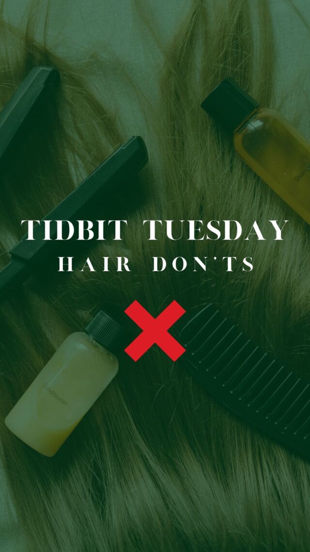 It’s time for another #TidbitTuesday! This time, we’re talking hair DON’Ts. 🚫

If you have any questions for our #LoxStar professionals, hit us in the comments or send us a DM! 💚

•
•
•
•

#loxsalon
#iheartlox
#downtownknoxville
#knoxvillesalon
#hairtips
#vegansalon
#oldcityknoxville
#oldcityknox