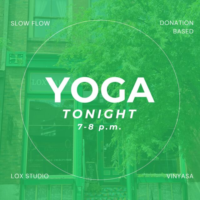 Join Art of Yoga + Lox Studio tonight at 7 p.m. for a Candlelight #SlowFlow. In this 60 minute slow moving mindful practice, you will be soothed in body, mind, and soul. The class will begin with a thoughtful vinyasa flow to warm the body and then dive into a luxurious, restorative ending for ultimate relaxation. This is an all levels practice and beginners are welcome!

All Art of Yoga classes are “pay what you can” with a suggested donation of $5-10. Donations can be made with cash, Venmo or Zelle. No need to register ahead of time, but make sure to show up ten minutes early to snag your spot and get settled in. 

Please bring some water to stay hydrated and your own yoga mat if you have one (although we have a few to borrow if you forget!) 

Parking is available at meters on surrounding streets or you can find free parking just a short walk down Jackson Ave under the underpass near Barley’s. If you have questions or difficulty finding us, please contact Jordan at 513-368-5498.

•
•
•
•
•
•

#loxsalon 
#iheartlox 
#knoxvilleyoga 
#865life 
#oldcityknox